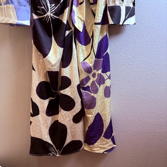 Womens Shirt Dress Floral Size XL Purple Stitchdrop Trinidad Long Modest New - Picture 3 of 7